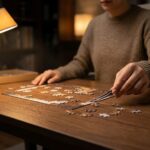 長時間のパズル作業でも首・腰・目を痛めない環境作りと疲労対策